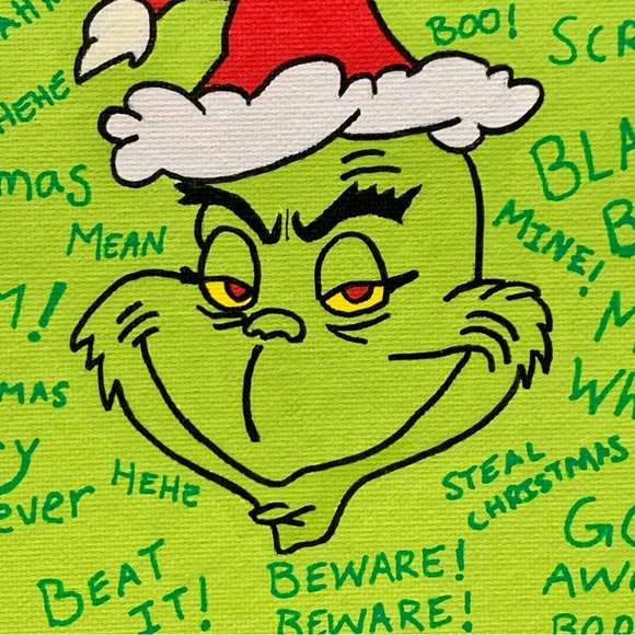 Grinch Canvas Painting 5x7 - Picture 3 of 7